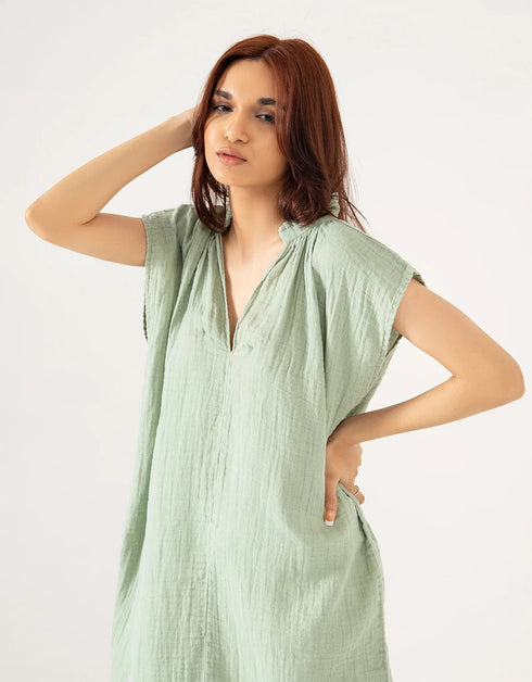 MUSLIN MIDI DRESS